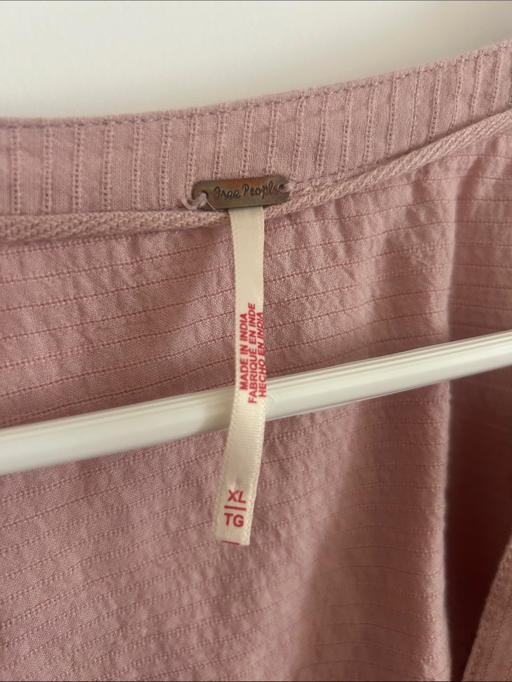 Free People Dusty Rose Gathered Button-Front Blouse - Picture 2 of 3